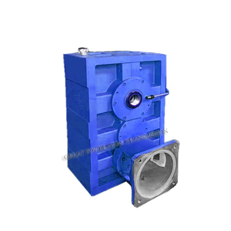 Vertical V Type Single Screw Extruder Gearbox, Models ZLYJ200/ZLYJ225/ZLYJ250/ZLYJ280, with Motor Connection Seat and External Forced Cooling System